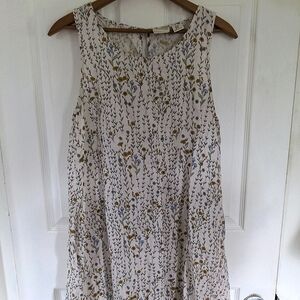 Rachel Zoe Linen Garden Floral Dress Nwot